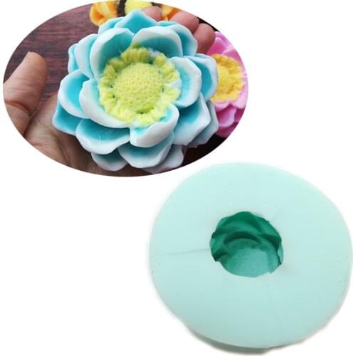 HC0022 3d Magnolia Mold Candle Molds Bouquet Flower Mold Garden Moulds Chocolate Mould Silicone Silicone Rubber PRZY