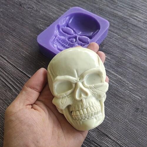 Halloween Skull Chocolate Silicone Mold Creativity Skull Head Handmade Soap Candle Mould Cake Tools For The Kitchen Baking18171