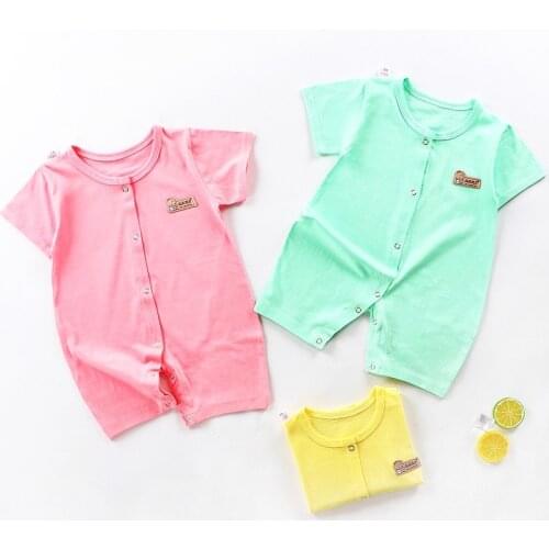 2020 Baby Romper Short Sleeve Summer Newborn Thin Baby Hardcover Creeper Baby Short Sleeve Thin Baju Bayi Baby One Piece