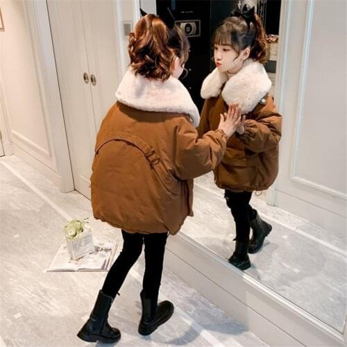 Children Winter Down Cotton Jacket 2020 New Fashion Girl Clothing Kids Clothes Thicken warm Parka Hooded Snowsuit Outerwear Coat