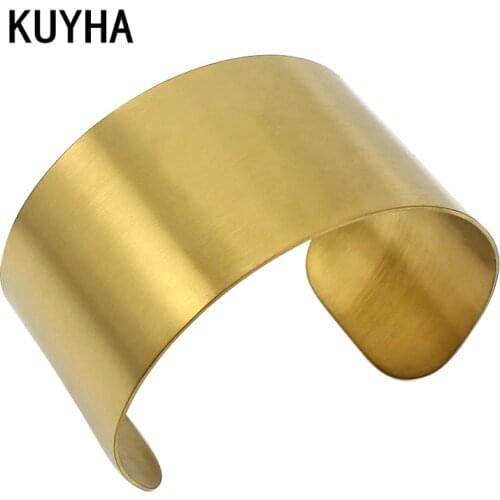 Fashion Wide Bracelets Geometric Cuff Bangles For Women Men Femme Statement Gold/Silver Color Jewelry