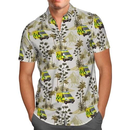 Love Car 3D Beach Hawaiian 2021 Summer Mens Shirt Short Sleeve Shirt Streetwear Oversized 5XL Camisa Social Chemise Homme-809