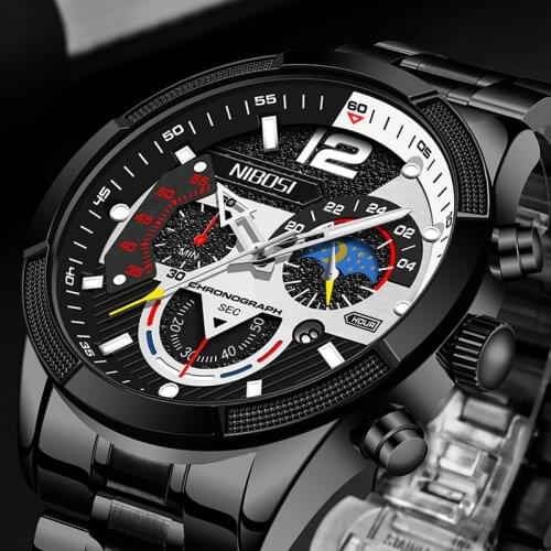 NIBOSI New Top Brand Luxury Watches For Men Fashion Military Waterproof Sport Watch for man Casual Male Clock Relogio Masculino