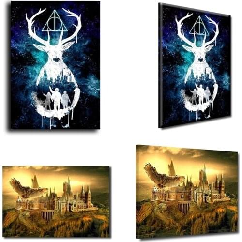 Movie Wall Art Harries Magic Deer Posters Prints Potteres Canvas Painting Modern Wall Pictures For Living Room Home Decoration