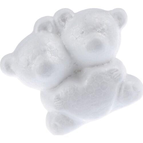 Cheap 1 Piece Polystyrene Styrofoam Foam Bear White Craft Ball DIY Christmas Party Decoration Gifts