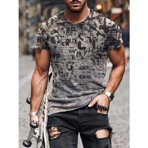 Newest Printed T-Shirt, Stylish 3d Printed Top 2021 Summer Casual, Breathable Fabric, Retro Style, Cost-Effective Summer T-Shirt