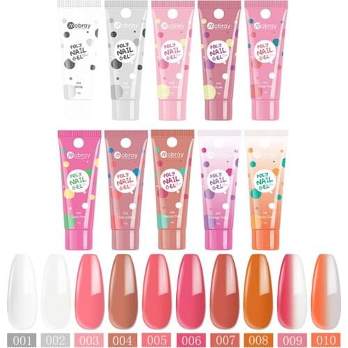 Mobray Poly Nail Gel 15g Nail Design Builder Nail Gel Acrylic Transparent Crystal Nail Extend Jelly Gel Polish
