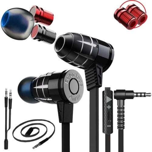 Bullet-shaped design memory sponge eartips Plextone G25 3.5mm Wired In-Ear Bass Stereo Earphone Gaming Headset for PC Phone