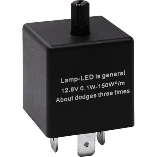 Adjustable Frequency Flashers Car Motorcycle Universal Waterproof Relay With LED Turn Signal Light