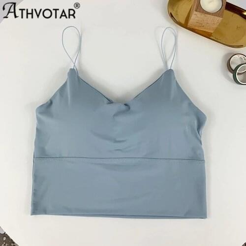 ATHVOTAR Silk Women Basic Top Padded Sexy Crop Top Beautiful Comfortable Bralette Solid Color Lingerie