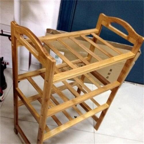 105*65cm Three-Layer Bamboo Shoe Rack Home Shoe Shelf Shoes Storage Holder