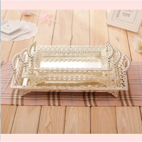 European-style Silver-plated Fruit Tray Afternoon Tea Dessert Storage Tray Wedding Dessert Table Cold Meal Decoration Cake Tray