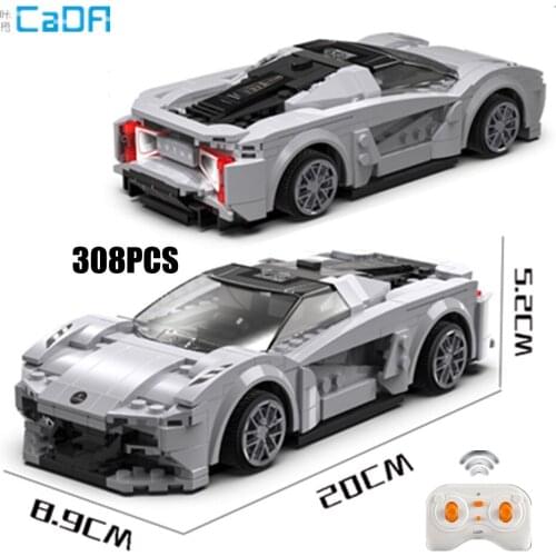 IN STOCK CADA Evija Lotus Racing Sports Car Scratch RC Control Technology Accessories MOC Building Blocks Brick Toys Gifts