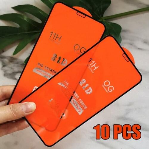 10pcs 21D Tempered Glass Screen Protector Full Glue For Moto G10 G20 G30 G40 G50 G60 G100 G Play One 5G Ace E7 Power E7i EDGE S