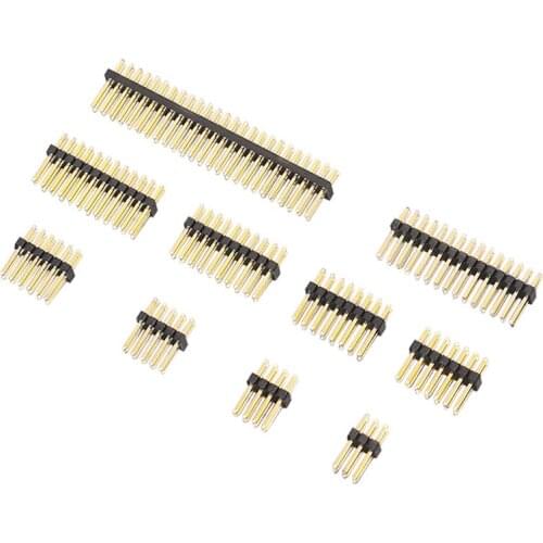 10Pcs 2.0mm 2.0 Double Row Male 2*3/4/5/6/7/8/10/12/15/20/40 Pin Breakaway PCB Board Pin Header Connector Strip Pinheader
