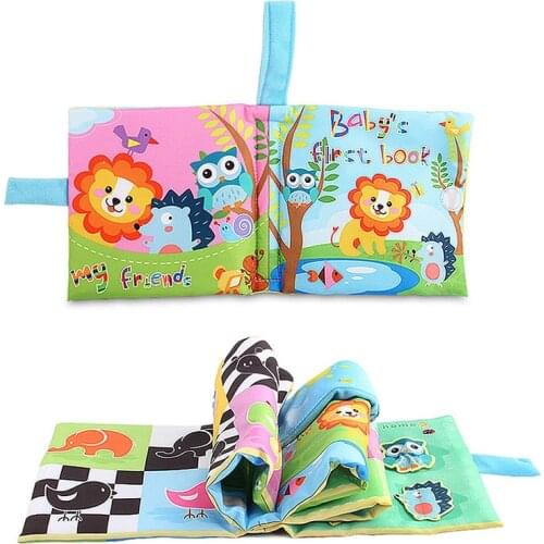 15cm Bbay Cognition Shape Animal Color Number English Cloth Book Infant Early Education Development Book Toy Mobile Phone Straps