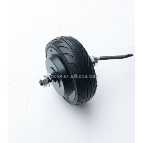 250w 5 inch dual shaft brushless hub motor with optical encoder for restaurant delivery robot