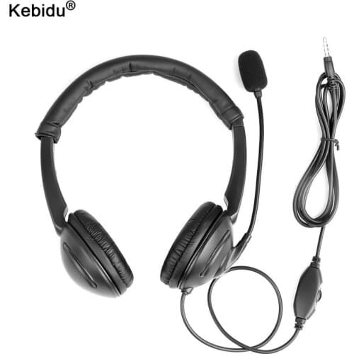 3.5mm Wired Earphone Portable Business Wired Headphone with Microphone Noise Cancelling for Computer Laptop Stereo Headset