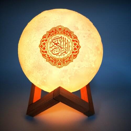 Moon lamp Quran 3D LED Night Light Wireless quran Bluetooth Speakers Colorful Moon Muslim Speaker Koran With Remote Control