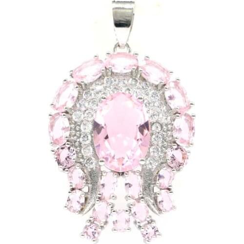 45x31mm Big European Design Star 20x15mm Created London Blue Topaz For Womans Dating Silver Pendant Eye Catching