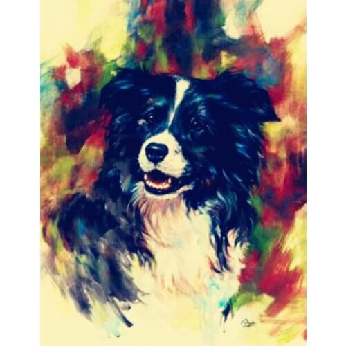 5D Diamond Painting dog black and white Cross-Stitch mosaic patterns rhinestone painting kit diy diamond Embroidery sale