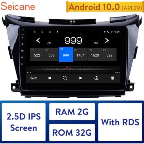 Seicane 10.1inch HD Touchscreen FM 2DIN Android 10.0 Car Radio Multimedia Player GPS Navigation For 2015 Nissan Murano 2GB RAM