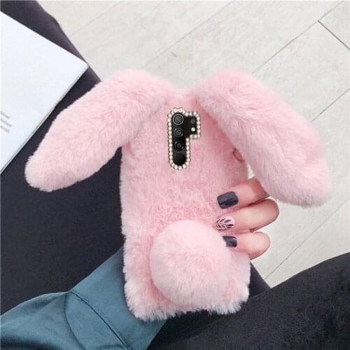 Redmi 9 Note 8T 8 7 6 5 4x 9A Case Fluffy cute Rabbit Silicone cover For Xiaomi 9T Mi 10T Note 10 lite POCO X3 NFC F2 Pro fundas