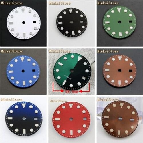Bliger 28.5mm sterile dial fit ETA 2836 Mingzhu DG2813/3804 ，Miyota 8205/8215/821A/82 series movement 40mm case