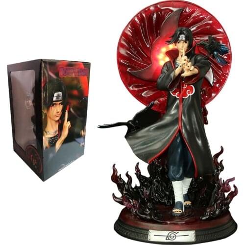 Naruto Figure Akatsuki Tsukuyomi Uchiha Itachi Anime Figure Large Model Statue Decoration Action Toy Figure Toys for Children