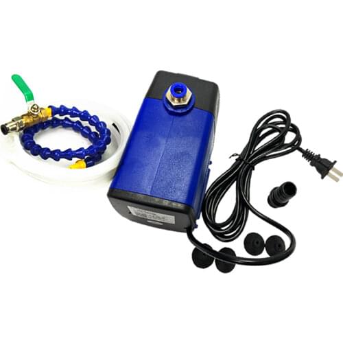 Engraving Machine 75W 3.2m Water Pump + Magnet Water Oil Coolant Pipe Hose Cooling Tube For CNC Router Tools with 3m pipe