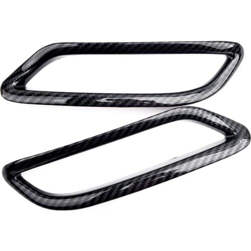 Carbon Fiber Style Car Rear Fog Light Lamp Frame Trim Moulding Fit for Toyota Camry SE XSE 2018-2019