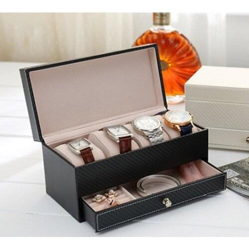Watch Storage Box 4 Seat Drawer Business 2 Layer Bracelet Jewelry Earring Ring Jewelry Box Watch Jewelry Finishing Box