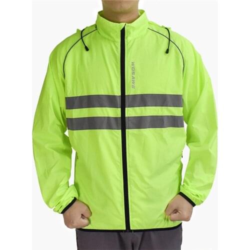 Summer Ultralight Reflective Men Cycling Jacket Hats Windproof Mountain Bike MTB Wind Jacket Riding Running Bicycle Windbreaker