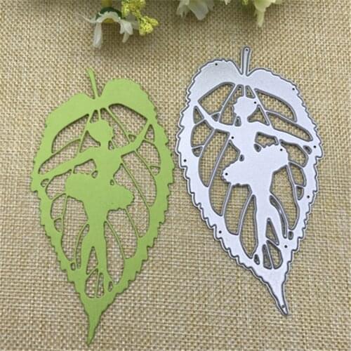 Leaf girl Metal Cutting Die Stencil for DIY Scrapbooking Album Paper Card Decor Craft Embossing Die