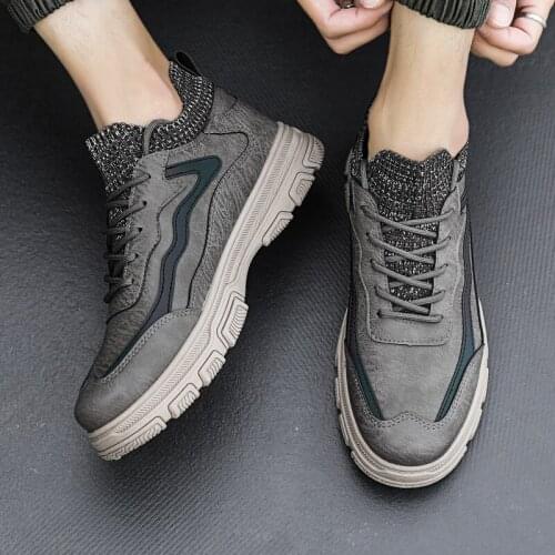 Mens ankle sneakers dress casual home land man ANKLE boty work mens Mens Casual leather cowboy coturno BOOTS chelsea timber MEN