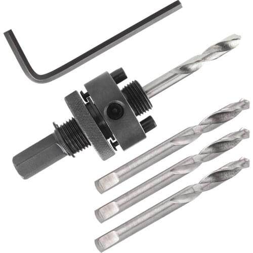 GTBL 7/16 Inch Hex Shank Hole Saw Arbor, Fits 1-1/4 Inch To 6 Inch Hole Saw Quick Change Heavy Duty Alloy-Steel Mandrel with 3 1