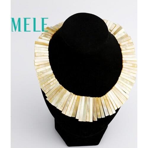 MELE Natural shell necklace pendant for women, Fashion meteor collar. trendy and popular . Manual work Handmade
