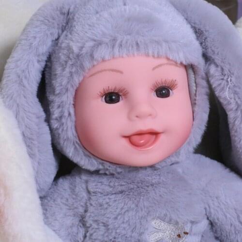 35CM Plush Stuffed Baby Dolls For Girls Cute Beauty Dress Animal Toys Soft Rabbit Doll Toy Sleeping Reborn Dolls For Children