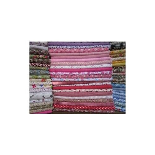 Hot 50pcs/lot Each Different 100% cotton fabric assortment 20cm x 25cm square patchwork no repeat design handmade fabric