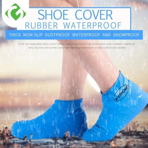 GUANYAO Shoe Dust Covers Reusable Latex Waterproof Rain Shoes Covers Slip-resistant Rubber Rain Boot Overshoes Rain Covers Shoes