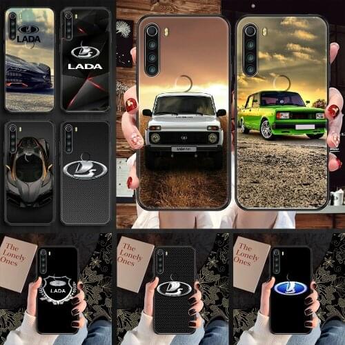 Russian Lada Car Phone case For Xiaomi Redmi Note 7 7A 8 8T 9 9A 9S 10 K30 Pro Ultra black fashion funda 3D bumper soft coque