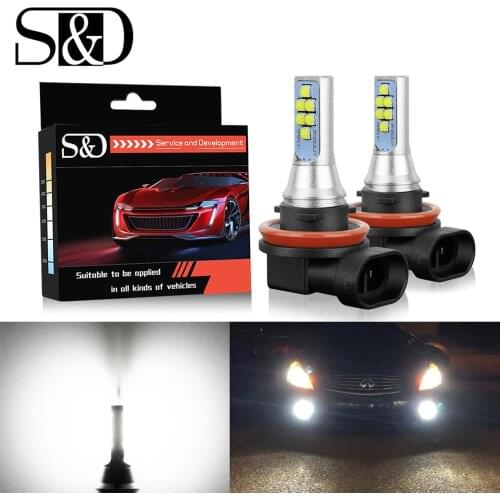 S&D HB4 LED Fog Light H11 H8 LED Bulbs 3535 chip HB3/9005 9006 PSX24W H16 LED Car Lights Front Fog Light Auto 12V