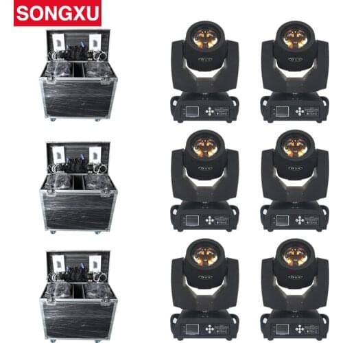 SONGXU 6pcs Touch Screen Sharpy Beam 230w 7R Moving Head Light with Flight Case Package/SX-MH230
