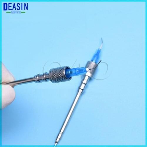 Dental material dental screw root microtube root canal irrigating and connecting needle