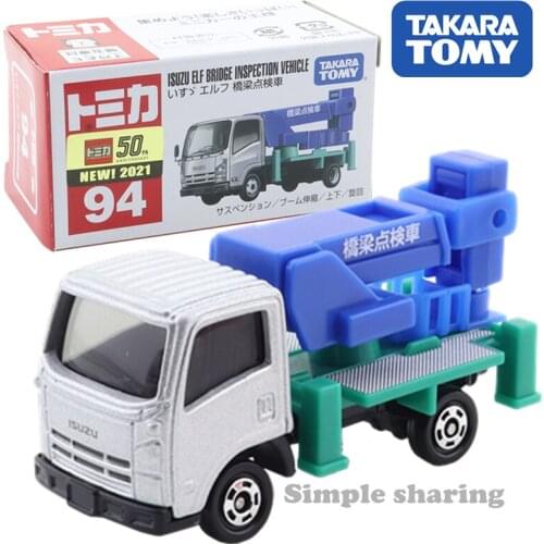 Takara Tomy Tomica No.94 Isuzu Elf Bridge Inspection Vehicle 1/80 Hot Pop Kids Toys Motor Vehicle Diecast Metal Model