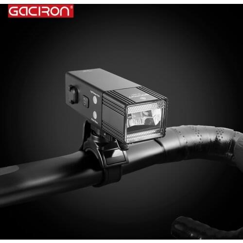 GACIRON V6C-400 Speed Bicycle Light 400Lumens Power Bank Waterproof USB Rechargeable Bike Light Flashlight With Wire Switch