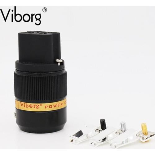 Top Quality Viborg VF520S Pure Copper Silver Plated 20A IEC Connector HIFI AC 20A Female Plug