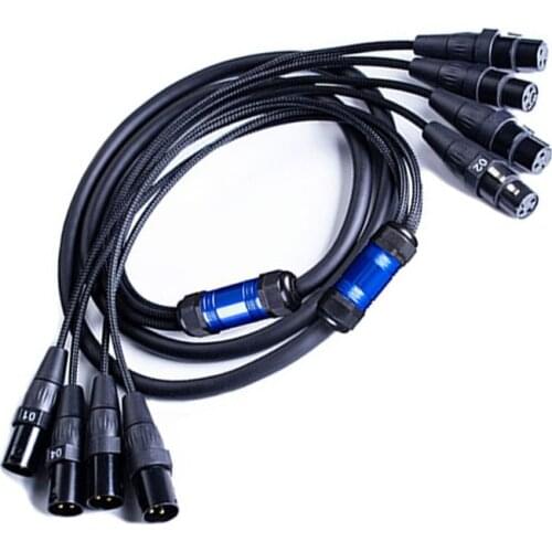 High quality 80FT 4 Channel 3 Pin XLR Snake Cable Male to Female Extension Audio Cord M/F