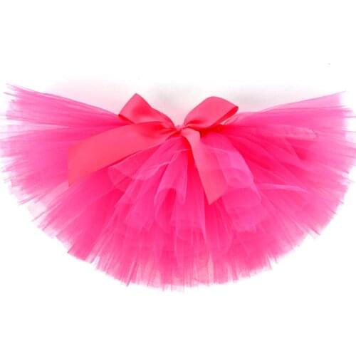 Hot Pink Baby Girls Tutu Skirt Toddler Fluffy Tulle Skirt Baby Birthday Costume Kids Dance Solid Tutus Girl Skirt For School