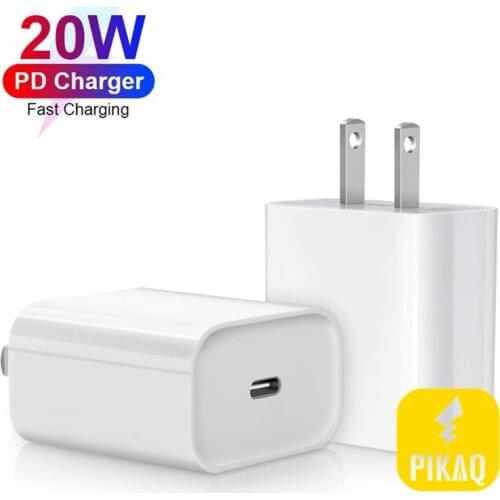 PD USB-C Power 20W Adapter Charger US EU Plug Fast Charger for ipad pro 2021 2020 2018 11'' 13'' iPhone 12 11 Pro max Xs X Xr 8